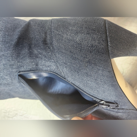 Guess Dark Denim Blue Fabric Nidia 2 Knee High Boots Size 10M - Picture 5 of 10